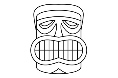 Hawaii idol face icon, outline style