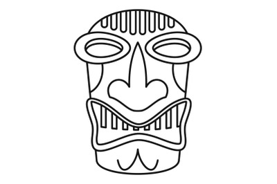 Hawaii wood idol icon, outline style