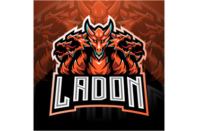 Ladon esport mascot logo design