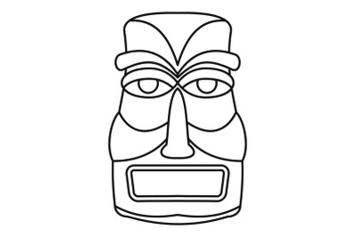 Hawaii idol statue icon, outline style