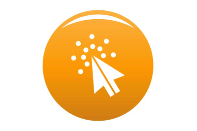 Cursor digital icon vector orange
