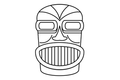 Hawaii idol head icon, outline style