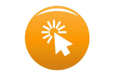 Cursor interface icon vector orange