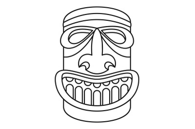 Wood idol icon, outline style