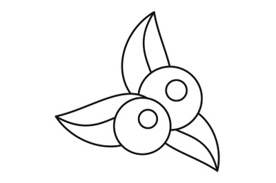 Blueberry icon, outline style