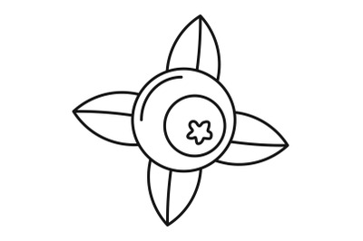 Eco berry icon, outline style