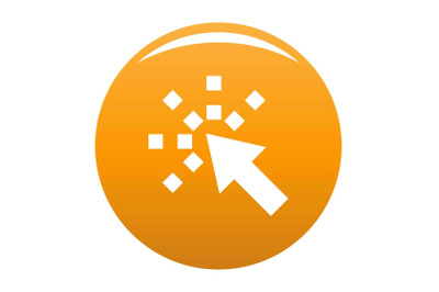 Cursor internet icon vector orange