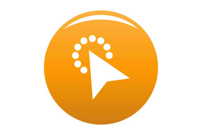 Cursor modern click icon vector orange