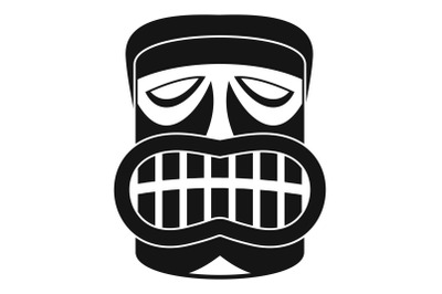 Hawaii wood idol icon, simple style