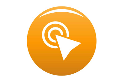 Cursor click element icon vector orange