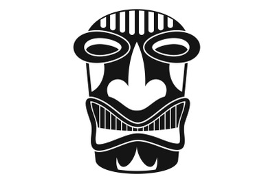 Tiki idol face icon, simple style