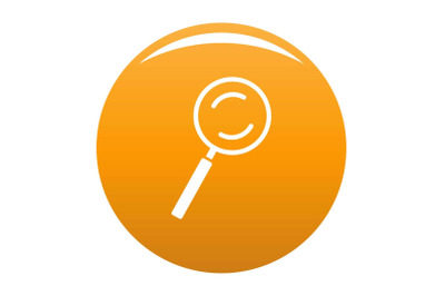 Cursor magnifier element icon vector orange