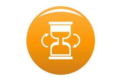 Cursor loading icon vector orange