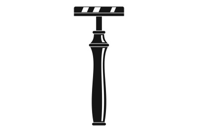 Retro razor icon, simple style