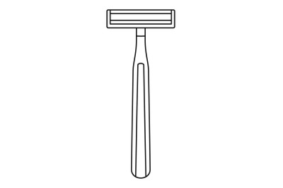 Classic razor icon, outline style