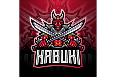 Kabuki esport mascot logo design