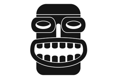 Hawaii idol head icon, simple style