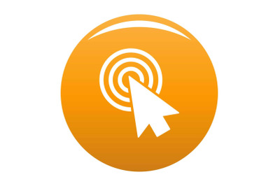 Cursor design element icon vector orange