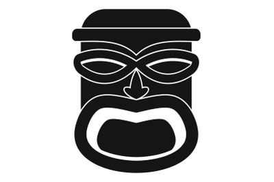 Wood idol icon, simple style