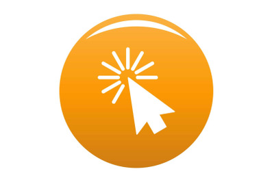 Cursor interface element icon vector orange