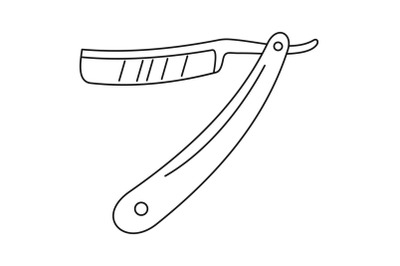 Razor blade icon, outline style