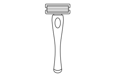 Woman razor icon, outline style