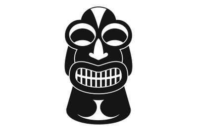 Tiki idol Hawaii icon, simple style