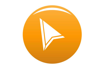 Cursor mouse element icon vector orange