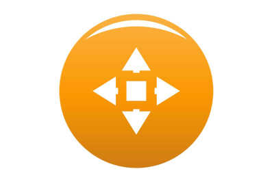 Cursor displacement icon vector orange