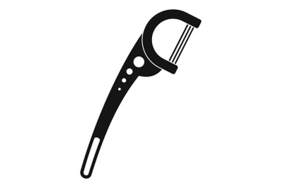 Floss pick icon, simple style