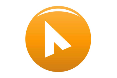 Cursor modern element icon vector orange