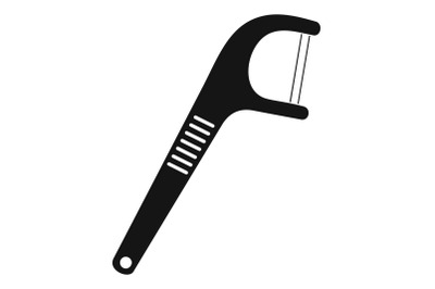 Medical floss pick icon, simple style