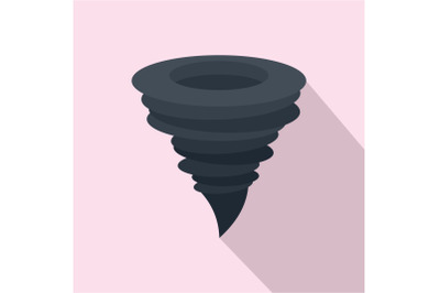 Storm hurricane icon, flat style