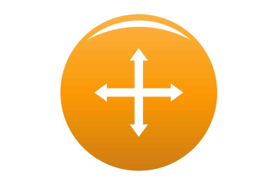 Cursor displacement web icon vector orange