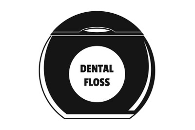 Round box floss icon, simple style