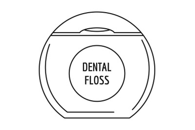 Box floss icon, outline style