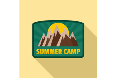 Summer camp logo, flat style