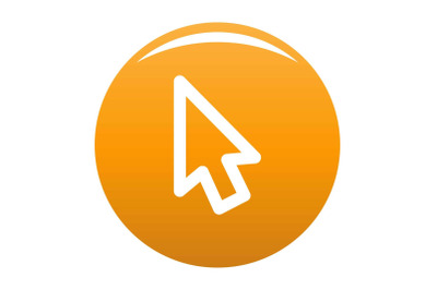 Cursor retro element icon vector orange