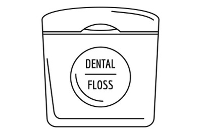 Dental floss icon, outline style