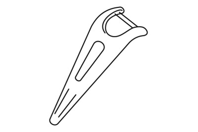 Dental floss tool icon, outline style