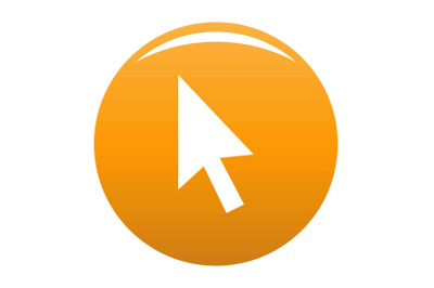 Cursor normal element icon vector orange