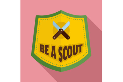 Be a scout logo, flat style