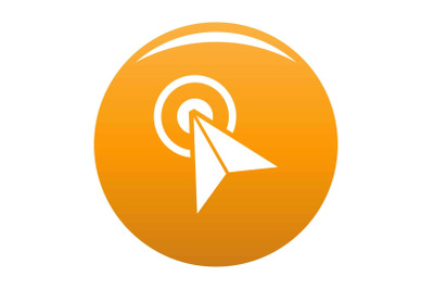 Cursor technology element icon vector orange