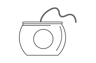 Floss box icon, outline style