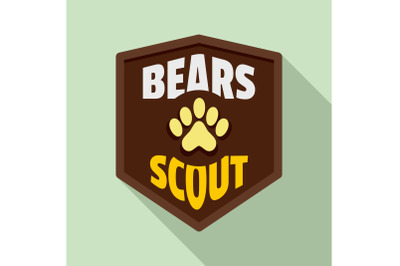 Bears scout logo, flat style