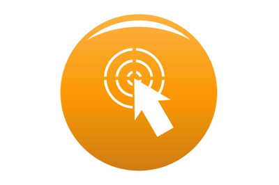 Cursor shape icon vector orange