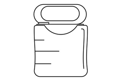 Medical floss icon, outline style