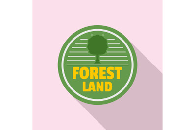 Forest new land logo, flat style