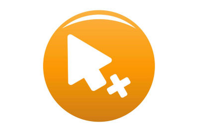 Cursor failure icon vector orange