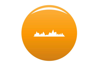 Equalizer icon vector orange